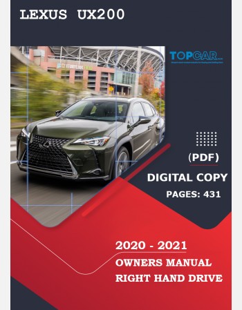 lexus ux200 2020-2021 owners manual